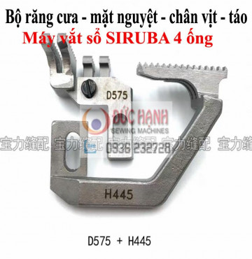 COMBO RĂNG CƯA - MẶT NGUYỆT MÁY VẮT SỔ SIRUBA 4 ỐNG công nghiệp