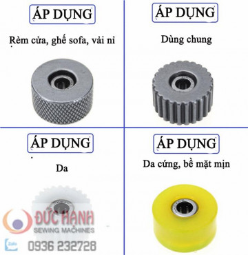 Chân vịt bánh xe chống nhăn máy 1 kim công nghiệp