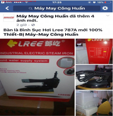 Bàn là Bình Sục Hơi Lree 787A