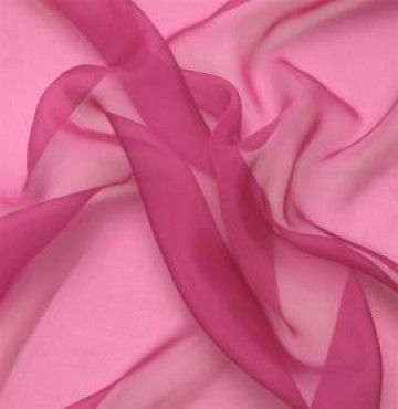 Vải voan hồng nhung