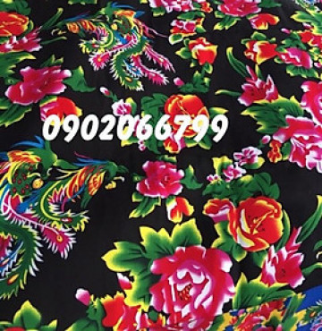 Vải chăn con công chất đẹp khổ vải 1,5 m , cotton 100%