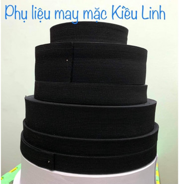 Thun luồn quần bản lớn màu đen