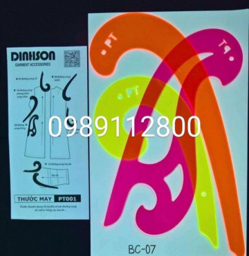 Bộ thước cong 3 cây đa năng rất hữu ích trong vẽ cắt may