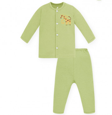 Bộ sơ sinh cài giữa dài tay Lullaby NH68B (xanh cốm)