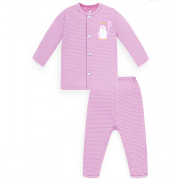 Bộ sơ sinh cài giữa dài tay Lullaby NH68B (hồng)