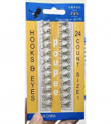 Vỉ 24 bộ móc tốt giá rẻ bất ngờ, có 2 màu đen, trắng và nhiều size để chọn lựa