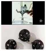 Trục xoay gắn được 3 cái chân vịt dùng chi máy may công nghiệp