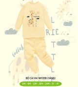 Bộ sơ sinh cài vai dài tay Lullaby NH135B (vàng)