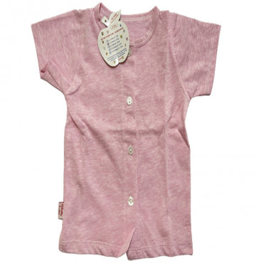 Áo sơ sinh tay ngắn Melange IQ Baby (Hồng Melg)