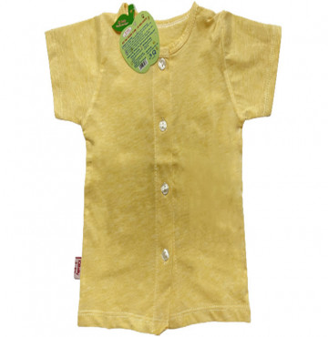 Áo sơ sinh tay ngắn Melange IQ Baby (Vàng Melg)