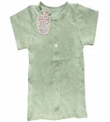 Áo sơ sinh tay ngắn Melange IQ Baby (Xanh Melg)