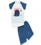 Bộ sơ sinh cộc tay raglan Lullaby NH626P (Trắng)