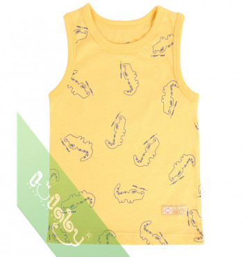 Áo sơ sinh sát nách Lullaby bé trai (màu vàng)