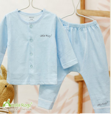 Bộ dài tay sơ sinh cúc giữa vân cây Uala UR6036