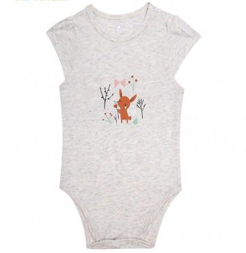 Body sơ sinh cộc tay bé gái Uri&Finn UBB1008 (trắng)