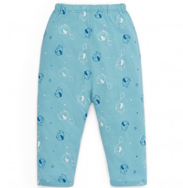 Quần dài đáp đũng sơ sinh Lullaby NH49B (xanh voi)