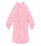 Áo sơ sinh cài giữa tay dài bèo bé gái Lullaby NH47B (hồng thỏ)