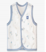 Áo gile sơ sinh 2 lớp MioMio in hình thỏ (xanh)