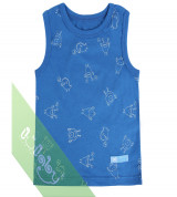 Áo sơ sinh sát nách Lullaby bé trai (xanh đậm)