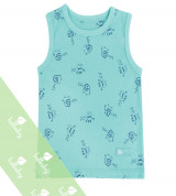 Áo sát nách sơ sinh Lullaby bé trai (xanh ngọc)