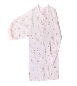 Áo sơ sinh dài tay Miomio hình mèo mây (màu hồng)