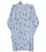 Áo sơ sinh tay dài Animal IQ Baby (trắng xanh)