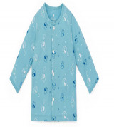 Áo sơ sinh cài giữa tay dài bé trai Lullaby NH48B (xanh voi)