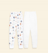 Quần dài đáp đũng sơ sinh Lullaby NH17_19 (trắng)