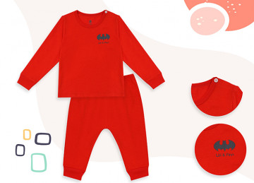 Bộ sơ sinh dài tay cho bé Uri&Finn UAB1017