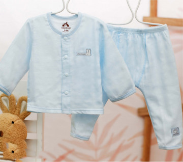 Bộ tay sơ sinh cúc giữa vải xô Uala & Rogo UR3101