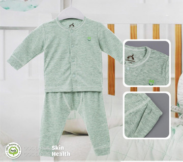 Bộ sơ sinh cúc giữa Petit sợi Melange Uala UR3510