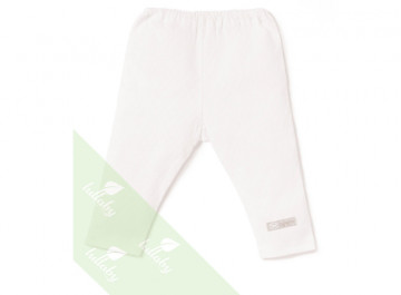 Quần dài sơ sinh đáp đũng Lullaby (màu trắng)
