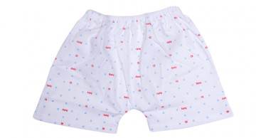 Quần đùi sơ sinh mặc bỉm IQ Baby (chữ đỏ)