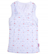 Áo sơ sinh sát nách cổ tim IQ Baby (chữ đỏ)