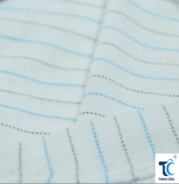 Vải interlock sọc chỉ màu 02