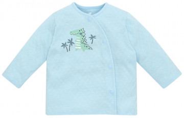 Áo sơ sinh cài lệch dài tay Lullaby NH609P (xanh)