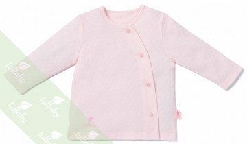 Áo sơ sinh dài tay cài lệch Lullaby (màu hồng)