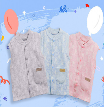 Áo Gile sơ sinh Uala Rogo cho bé hình thỏ (nhiều màu)