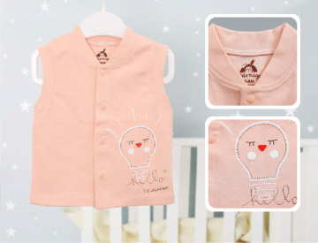 Áo gile sơ sinh họa tiết bóng đèn Uala UR3308