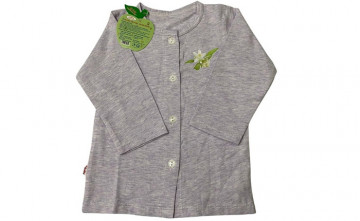 Áo sơ sinh tay dài Melange IQ Baby (Tím Melg)