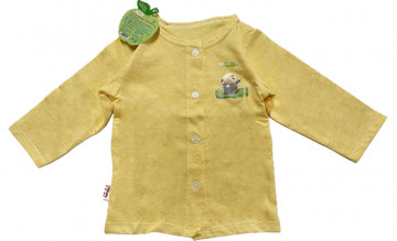 Áo sơ sinh tay dài Melange IQ Baby (Vàng Melg)
