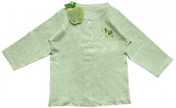 Áo sơ sinh tay dài Melange IQ Baby (Xanh Melg)