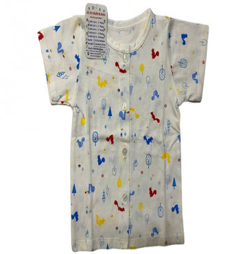 Áo sơ sinh tay ngắn Melange IQ Baby (Sóc con)