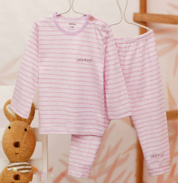 Bộ sơ sinh dài tay cài vai kẻ sọc Uala Rogo UR3111