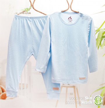 Bộ sơ sinh dài tay cài vai sợi tre Uala Rogo UR3017