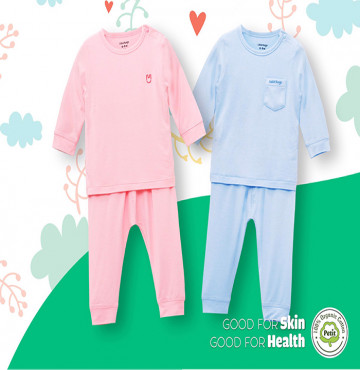 Bộ sơ sinh dài tay cài vai Petit Uala UR3549