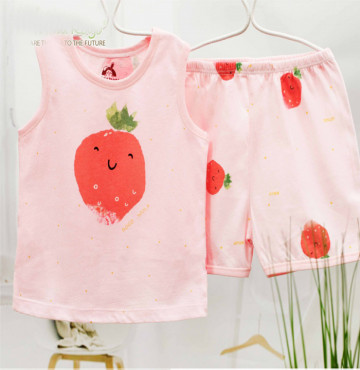 Bộ sơ sinh ba lỗ in hình trái cây Uala & Rogo UR3109