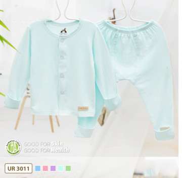 Bộ quần áo sơ sinh lộn tay lộn chân cúc giữa Uala & Rogo UR3011