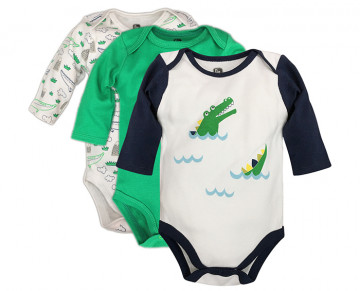 Body chíp sơ sinh dài tay bé trai Beliti (set 3)
