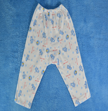 Quần dài sơ sinh mặc bỉm IQ Baby (in hình gấu con)